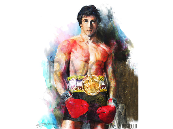 Rocky Balboa winning' Poster, picture, metal print, paint by Andy and John, Displate